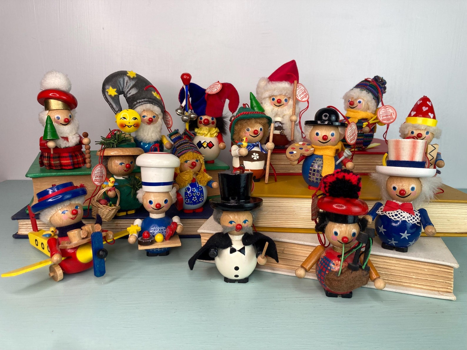 Vintage Steinbach Germen Wooden Ornaments Handmade Christmas Decor