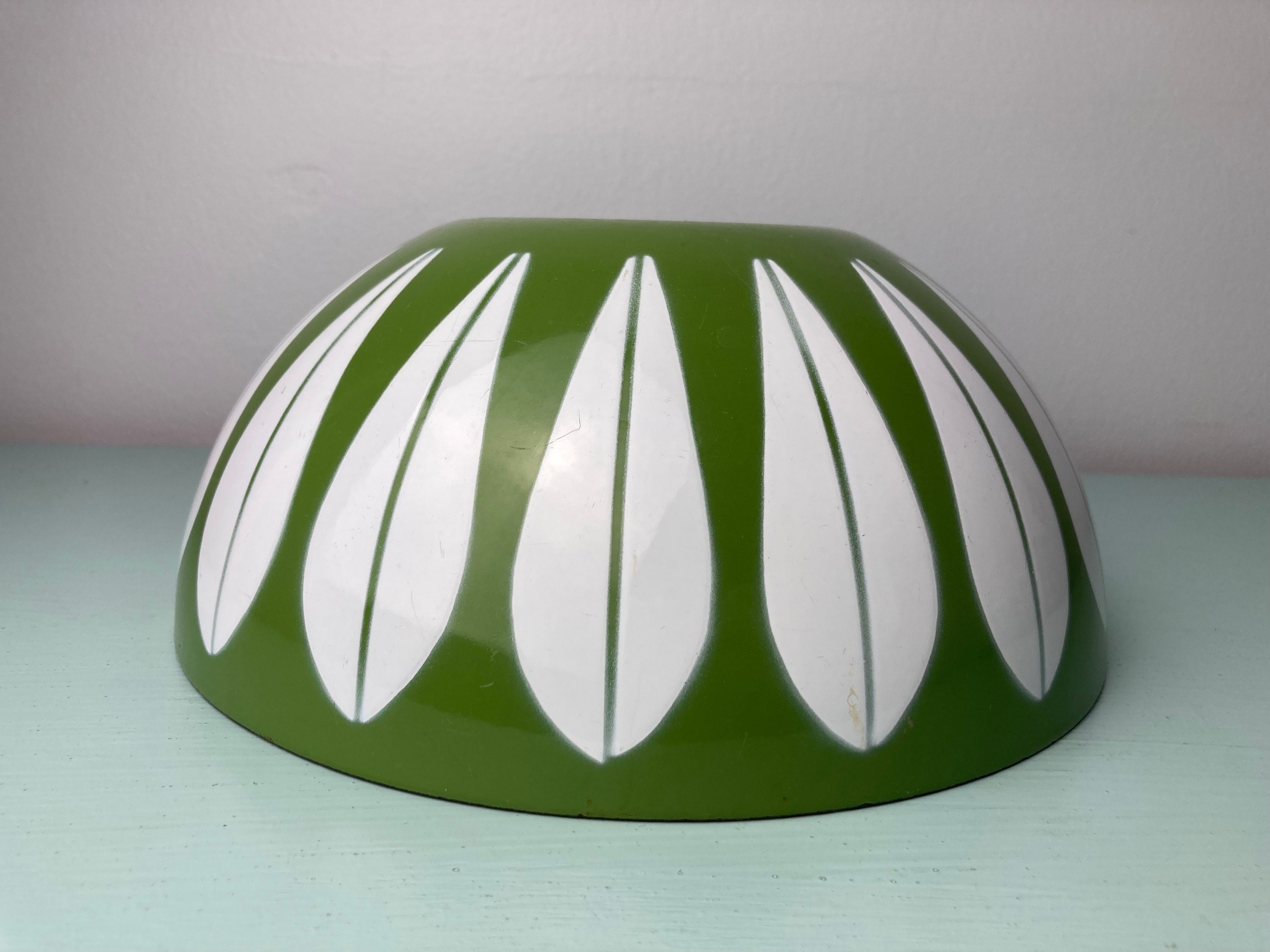 Vintage Cathrineholm 9.5 Lotus Olive Green Bowl - Etsy