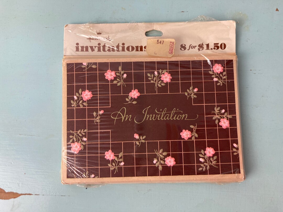 Vintage Hallmark Cards Invitations Etsy