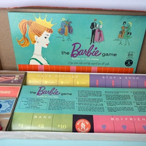 Board Game Replacement Pieces: The Barbie Game Queen of the Prom 1960  Mattel