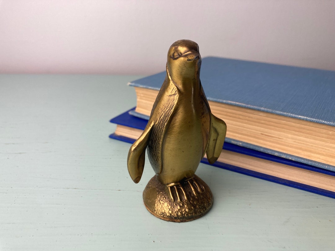 Vintage Brass Penguin Figurine Etsy