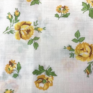 Vintage Yellow Floral Valances