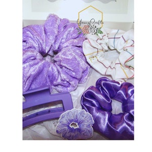 Handmade Hair Accessories Gift Box: Scrunchies & Claw Clips