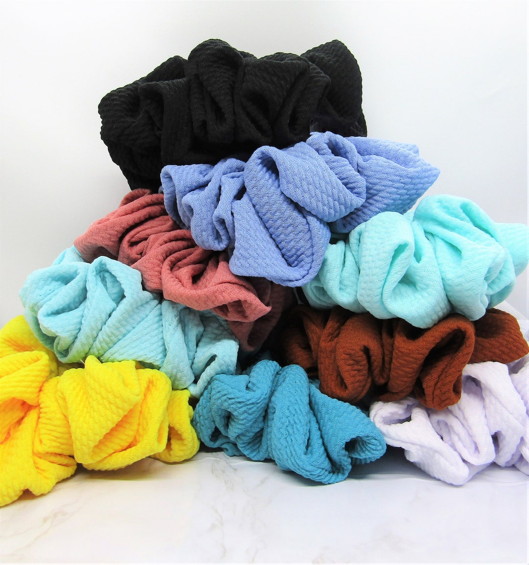 XXL Bullet Fabric Scrunchies, Hair Accessories, Handmade Scrunchies ...