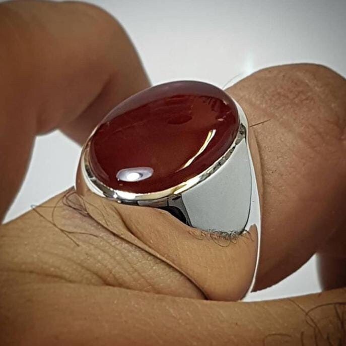 Aqeeq stone ring design sale