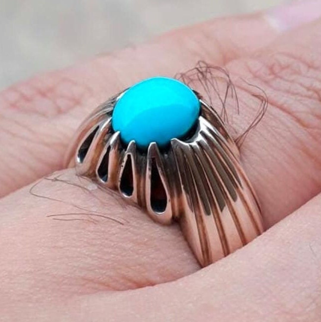 Natur unbehandelter Neshapuri Feroza Ring Sterling Silber 925 - Etsy ...