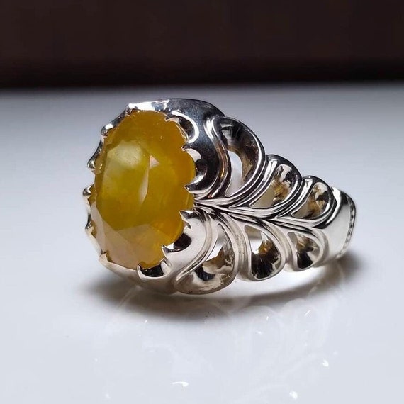 Mens yellow sapphire ring designs sale