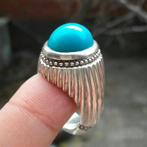 Buy Natural Feroza Ring Turquoise Stone Ring High Quality Blue Old Feroza  Ring Islamic Gemstone Rings Shia Rings Natural Turquoise Silver Ring Online  in India - Etsy