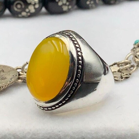 Yellow 2024 aqeeq ring