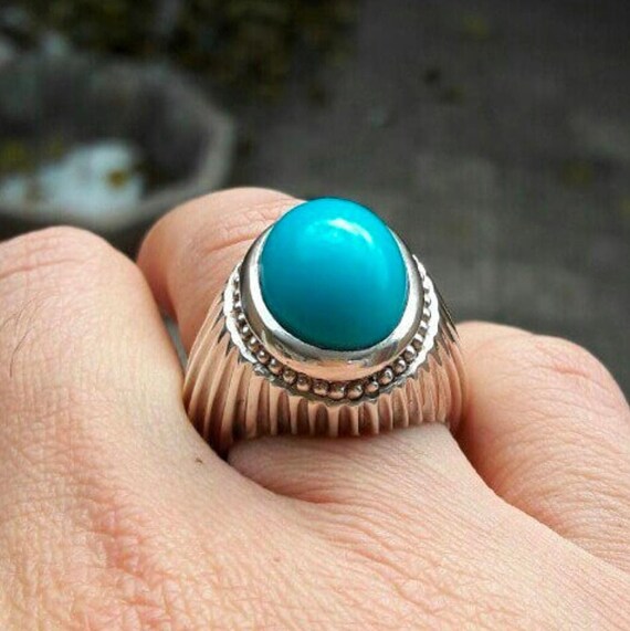 Firoza gemstone ring deals