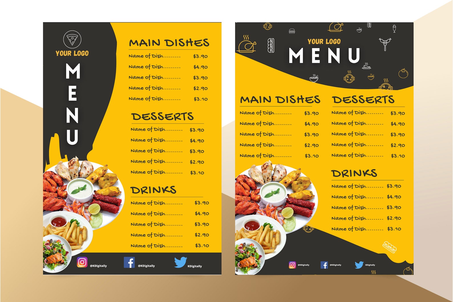 Professional Food menu design for restaurant bar menu cafe | Etsy