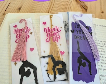 Rhythmic gymnastics-themed bookmark, a perfect gift for anyone who practices or loves this sport. Choose from four different designs!