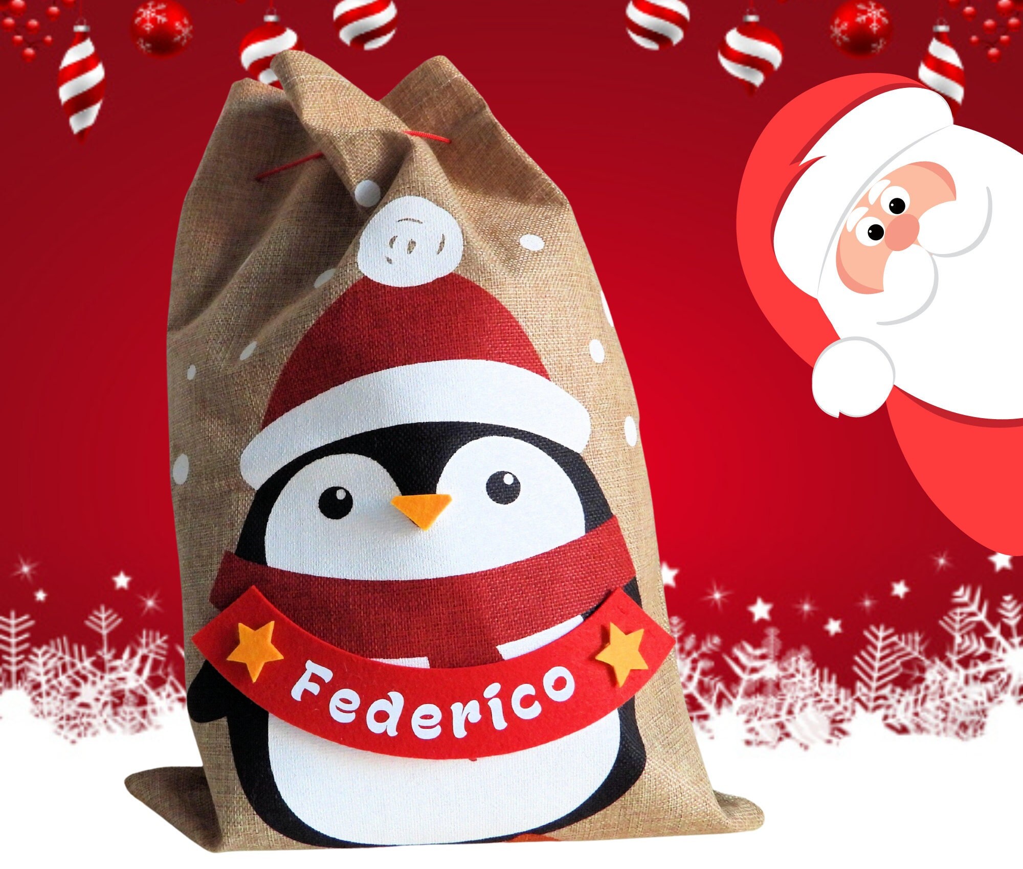 24 bolsas de regalo de Navidad, bolsas de regalo de papel de Navidad con  asas, Papá Noel, elfo, muñeco de nieve, alce, gnomos de jengibre, bolsas de