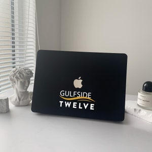Custom Your LOGO, matte Macbook BLACK  Solid cover | Macbook Air 13, Air 15, Pro 14 16, M3 M4 2025, Custom Name
