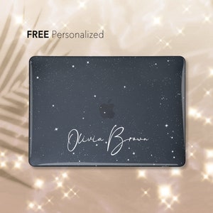 Starry Night, Clear Twinkle Macbook Case Personalized Glittering Case | Macbook Air 13, Pro 13 14 16, M1 M2 2023 Pro