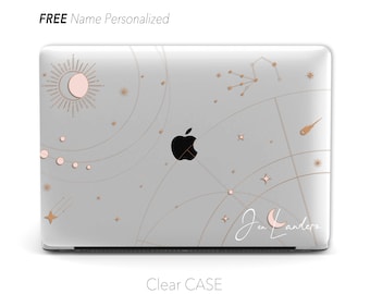 Esoteric Celestial Clear Macbook Case, Matte Case | Macbook Air 13, Pro 13 14 16, M1 M2 2023 , Personalized Name