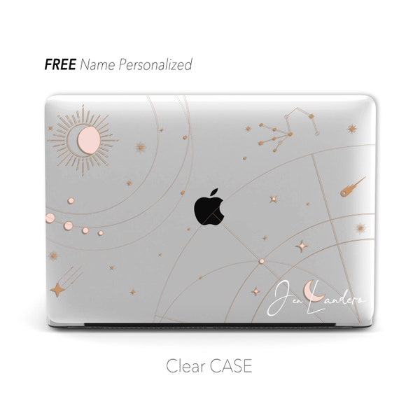 Esoteric Celestial Clear Macbook Case, Matte Case | Macbook Air 13, Pro 13 14 16, M1 M2 2023 , Personalized Name