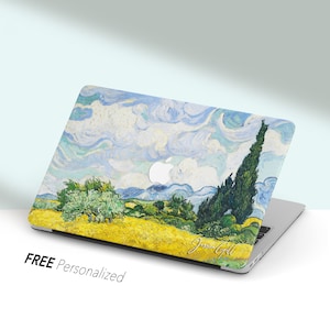 Van Gogh Painting Series, Wheatfield, Macbook Case Hard Cover | Macbook Air 13, Pro 13 14 16, M1 M2 2023 | Custom Keyboard Skin