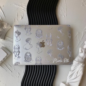 Greek Gods Sculpture Clear Macbook Case, Elegant Matte case | Macbook Air 13, Pro 13 14 16, M1 M2 2023 , Personalized Name