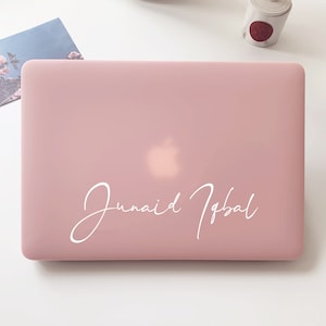 Personalized Pink solid Macbook Case red Gray blue black clear | Macbook Air 13, Pro 13 14 16, M1 M2 2023 Custom name