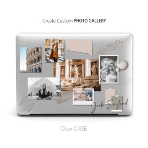collage photo personnalisé, étui transparent pour Macbook, cadeaux commémoratifs pour un couple de bébés animaux de compagnie | Étui pour Macbook Air 13 Pro13, Pro 14 Pro 16 2022 M2