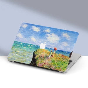 Claude Monet Painting, Macbook Case Personalized, Cliff Walk at Pourville | Macbook Air 13, Pro 13 14 16, M1 M2 2023 | Custom Keyboard Skin