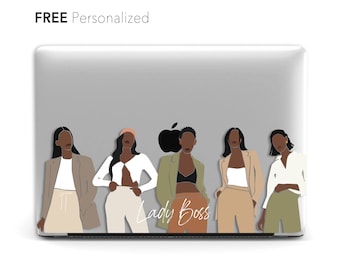 Lady Boss Macbook Case, Personalized Clear Cover