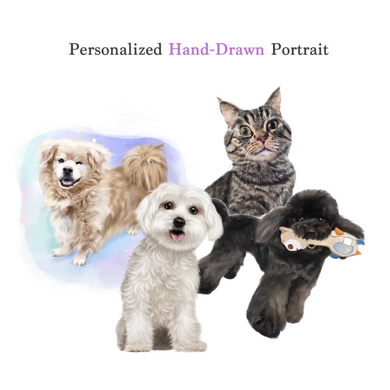 Dog Cat Portrait CLEAR CASE Pro 15 Pro 16 Realistic Personalised Pet Hand-illustrated Portrait Macbook Case Macbook Air 13 Pro 13 Case
