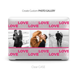 collage photo personnalisé, étui transparent pour Macbook, cadeaux commémoratifs pour un couple de bébés animaux de compagnie | Étui pour Macbook Air 13 Pro13, Pro 14 Pro 16 2022 M2