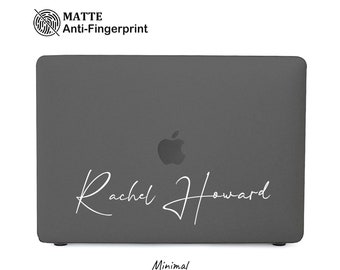 Personalized Graphite Anti-fingerprint Matte Macbook Case Black clear | Macbook Air 13, Pro 13 14 16, M1 M2 2023