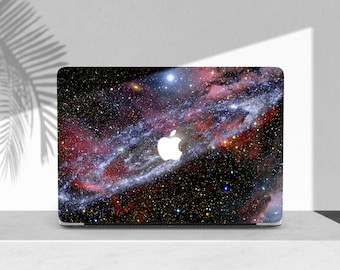 Black Magic Hand Painting Hard Rubberized Laptop Case Celestial Outer Space Stars Cover for Macbook Air Pro 131516 2008-2020+Keyboard Skin