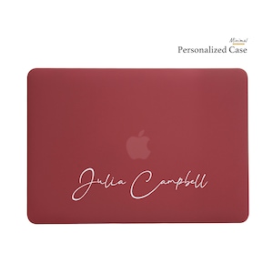 Personalized Macbook RED Matte Case, Custom name | pink Gray blue black clear, Macbook Air 13, Pro 13 14 16, M1 M2 2023