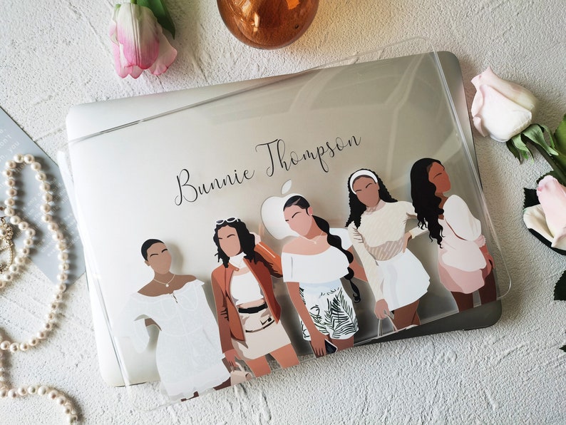 Personalized Lady boss illustration Macbook Clear Case  image 5