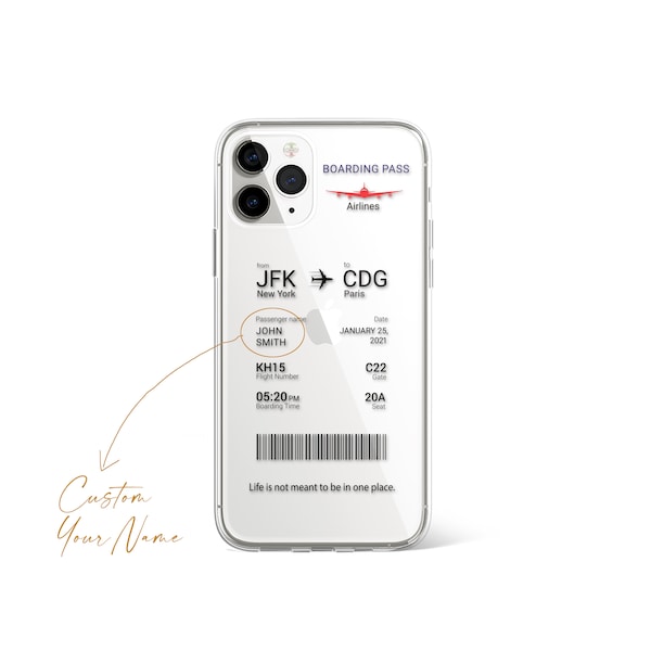 Boarding Pass Case Etsy