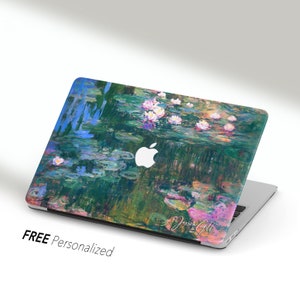 Arte di Claude Monet, custodia per MacBook personalizzata, ninfee / MacBook Air 13 Pro 13, Pro 14, 16, M1 M2 2023 / pelle tastiera personalizzata