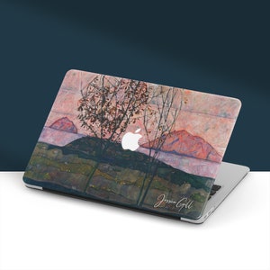 Egon Schiele Painting, Macbook Case Personalized, Setting Sun | Macbook Air 13, Pro 13 14 16, M1 M2 2023 | Custom Keyboard Skin