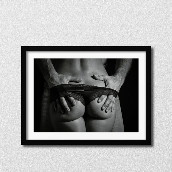 Erotic Couple Wall Art, Romantic Art, Sensual Couple