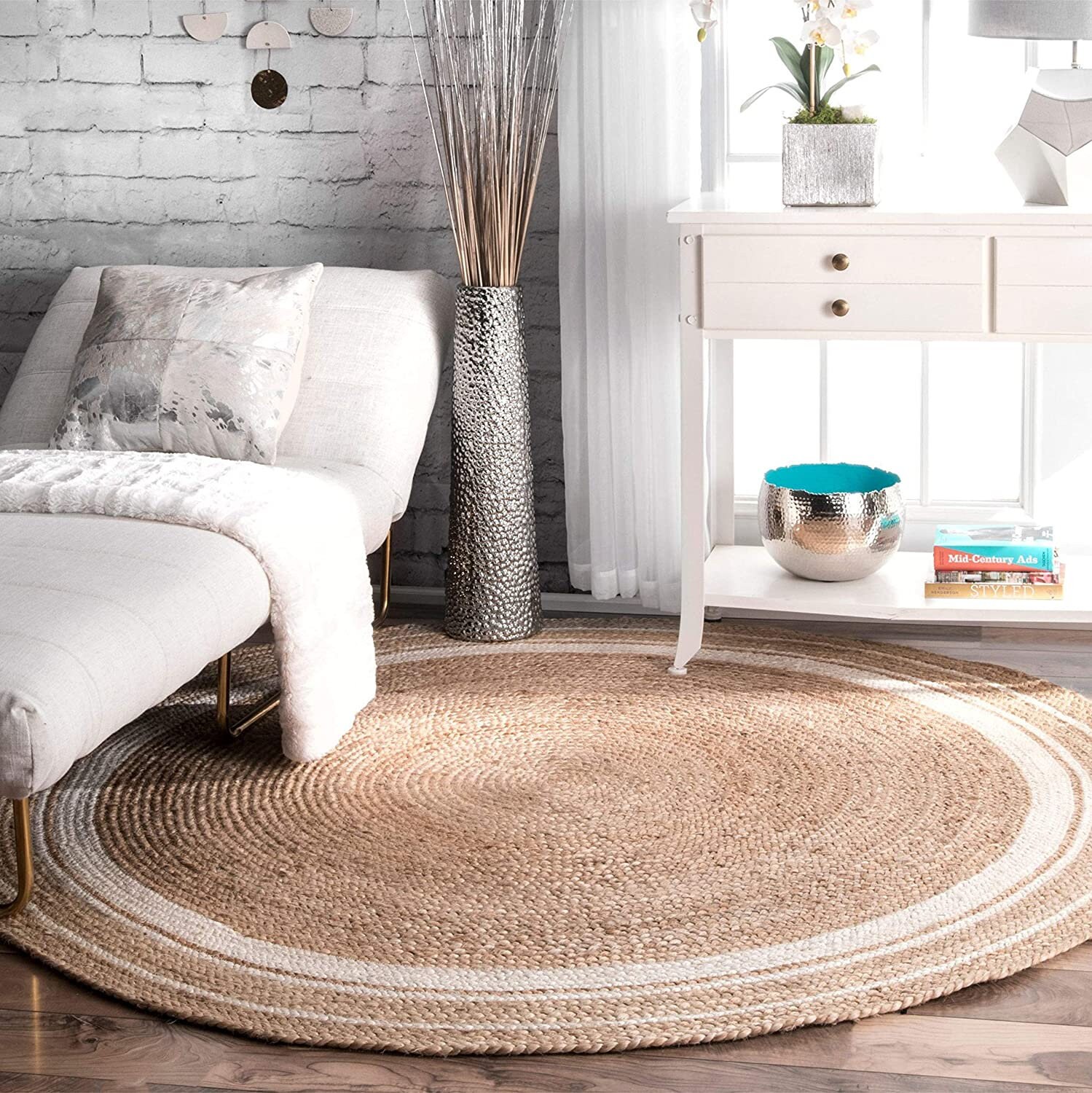 Jute round rug braided rug jute rug for living room custom Etsy