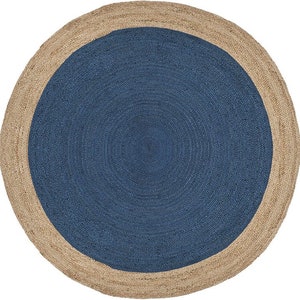 4x4, 5x5, 6x6 7x7 8x8 Ft. Round Table Rug in Palm/Hemp rug/Area Rugs/Floor Rugs/Large Rugs/Handmade Rug/Carpet/Wool Rug/round rug/Antique image 2