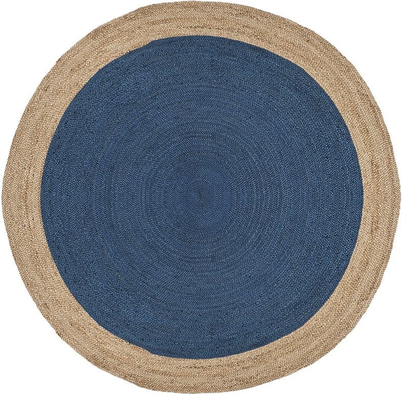 4x4, 5x5, 6x6 7x7 8x8 Ft. Round Table Rug in Palm/Hemp rug/Area Rugs/Floor Rugs/Large Rugs/Handmade Rug/Carpet/Wool Rug/round rug/Antique image 2