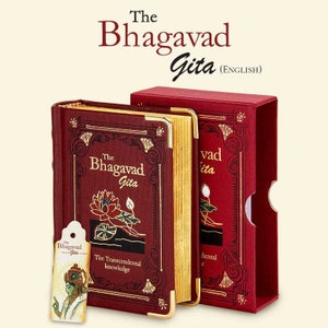 Handmade Bhagavad gita religious spirituality motivation book, 14k gold plated paper A 7 size book