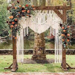 Handmade Macrame Wedding Backdrop, Macrame Wedding Arch Arbor, Macrame Wall Hanging,Macrame Door Hanging,Room Divider,Macrame Curtains