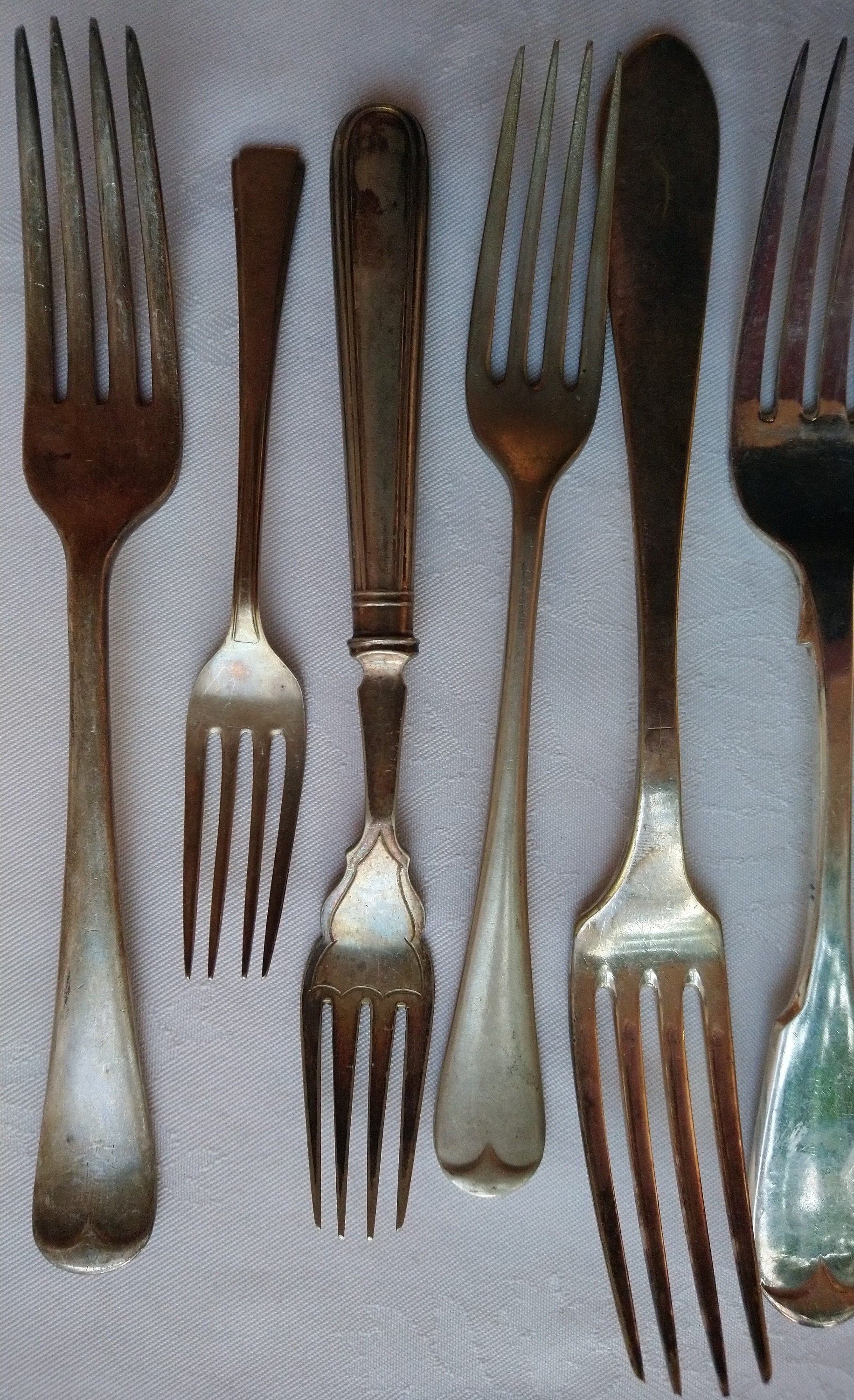 Vintage 10 Serving Forks Collection E P S N Silver Plated Suit Etsy UK