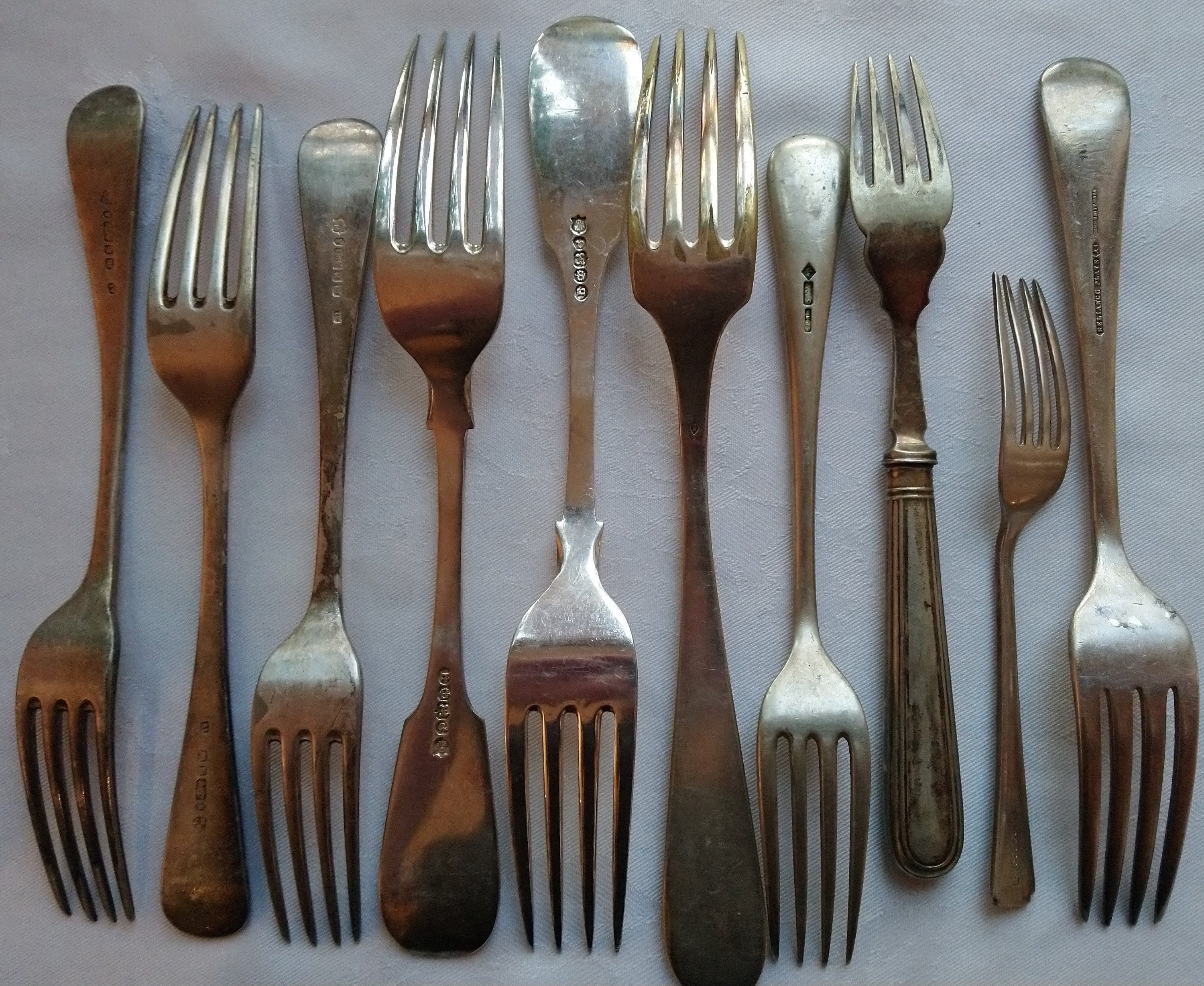 Vintage 10 Serving Forks Collection E P S N Silver Plated Suit Etsy UK