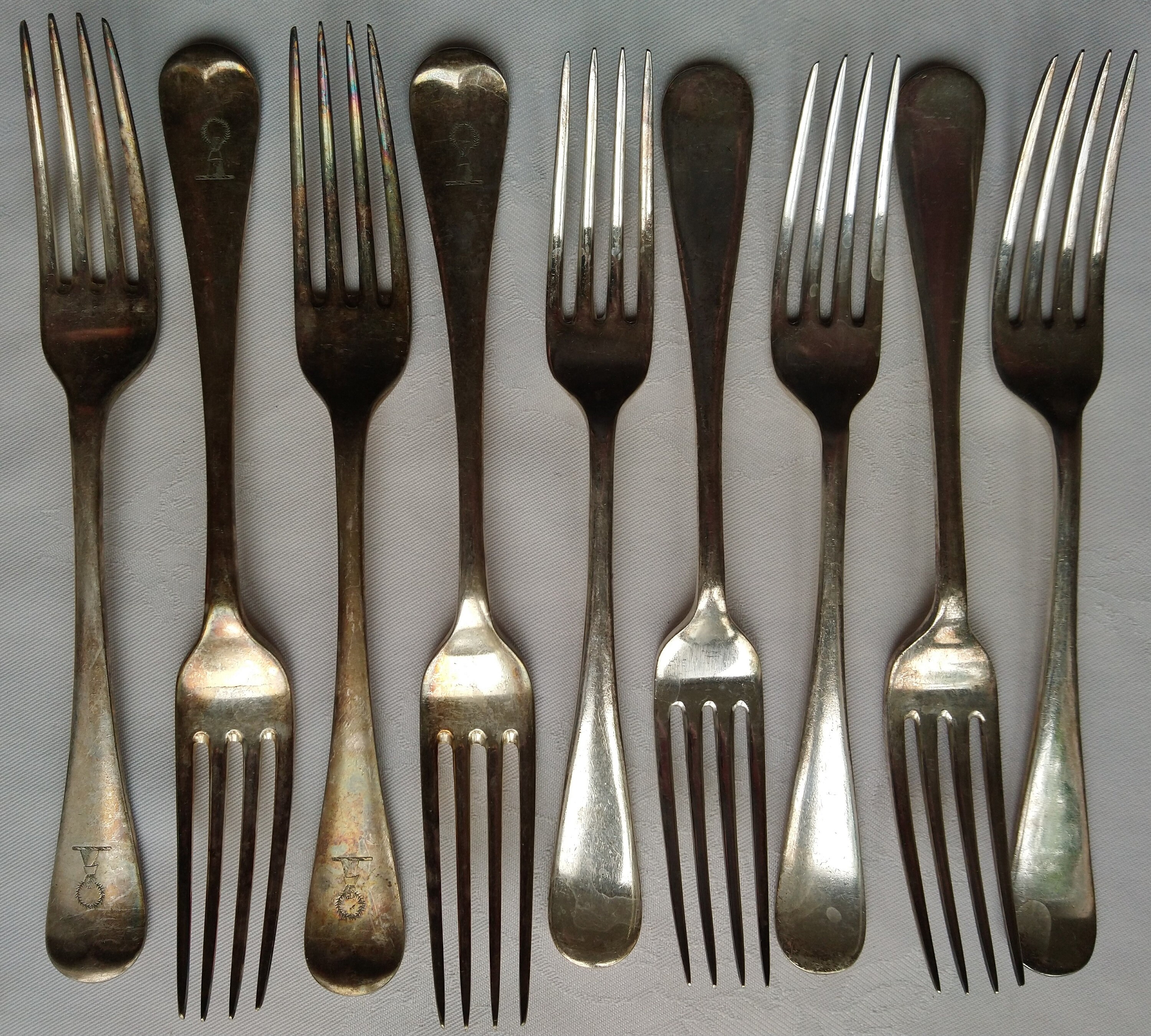 Vintage 9 Larger Serving Forks Collection E P S N Silver Etsy UK