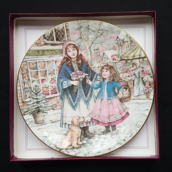 A Posy for Mother N S P C C Christmas Plate 1991 Ltd Signed Artist Kate Aldous Edition 20.5 cm Preserved Royal Worcester Compton Woodhouse