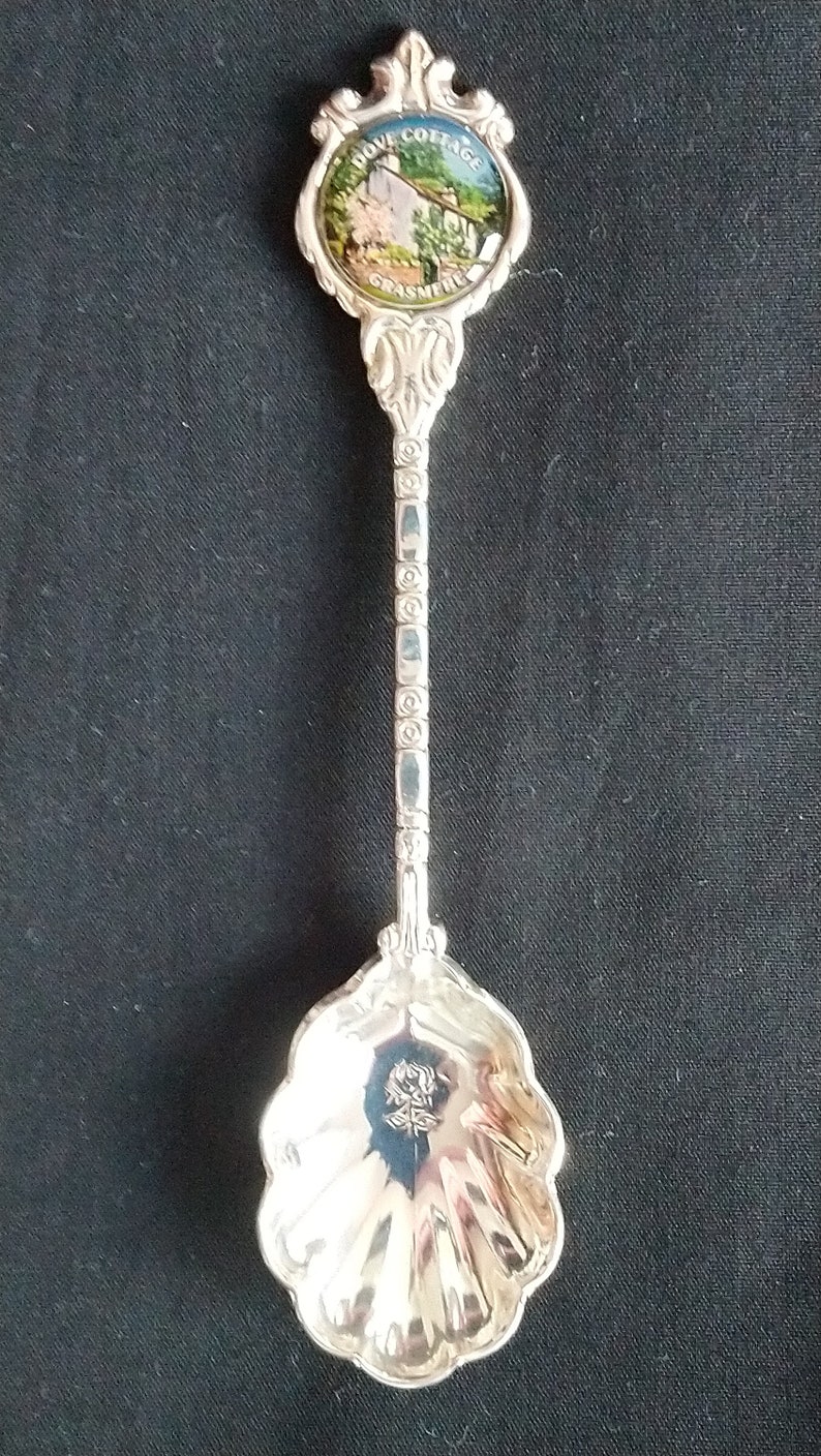 Dove Cottage Grasmere William Wordsworth best-loved poems Lake District 1799 Souvenir Silver Plated Desert Tea Spoon Preserved Condition