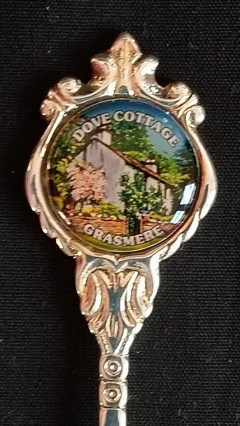 Dove Cottage Grasmere William Wordsworth best-loved poems Lake District 1799 Souvenir Silver Plated Desert Tea Spoon Preserved Condition