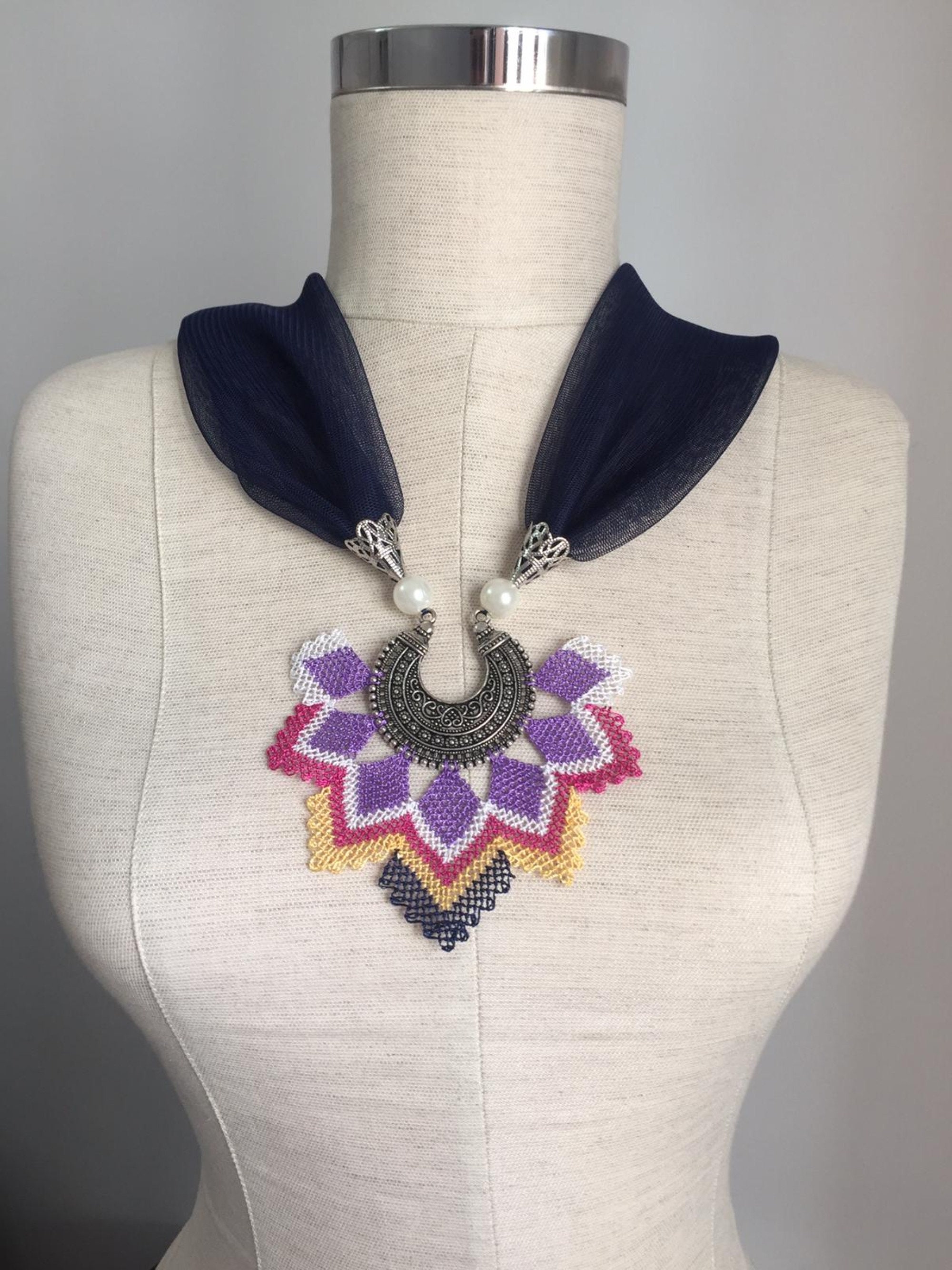 Scarf necklace scarves lace jewelry fashion women | Etsy