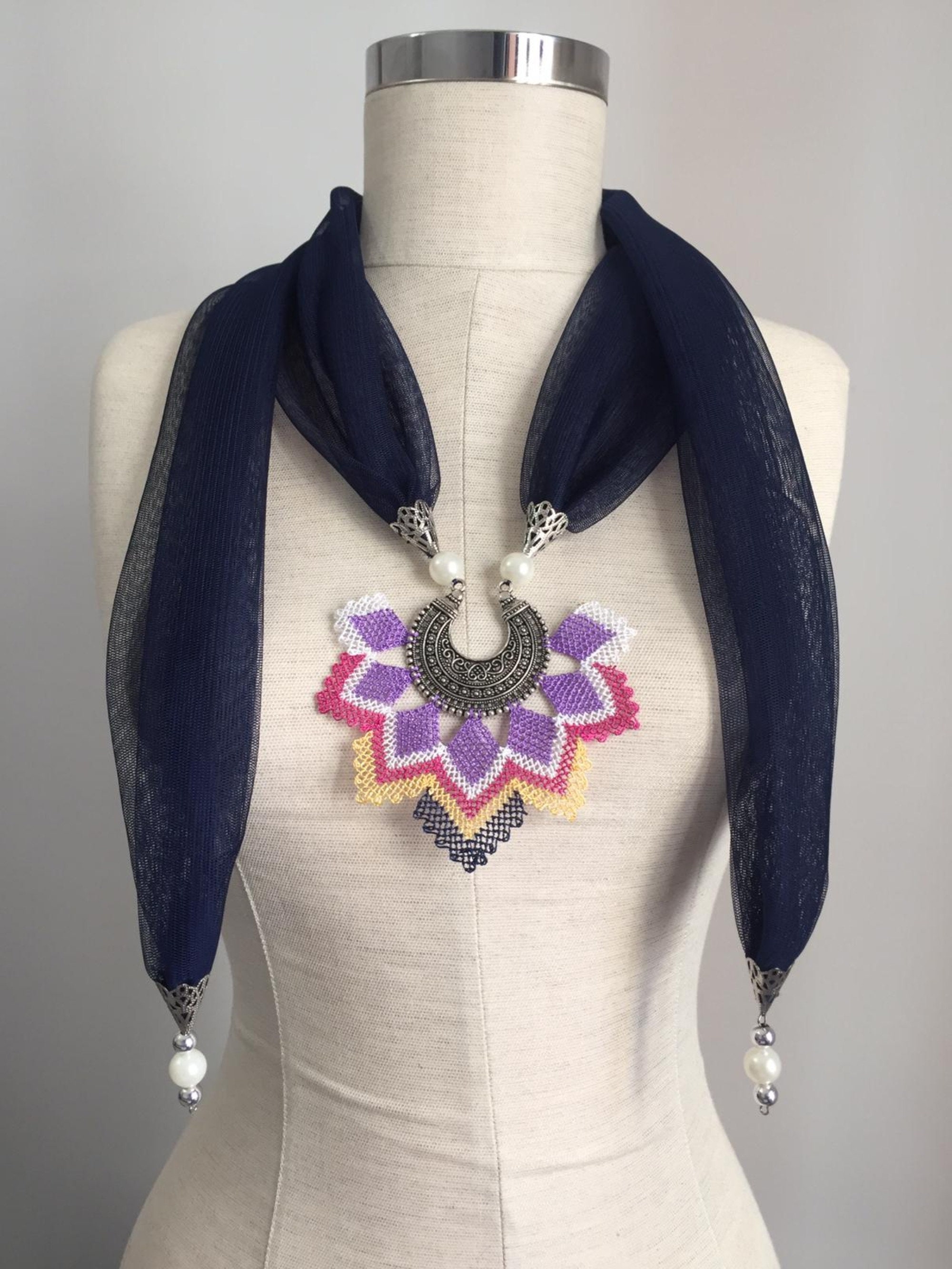 Scarf necklace scarves lace jewelry fashion women | Etsy